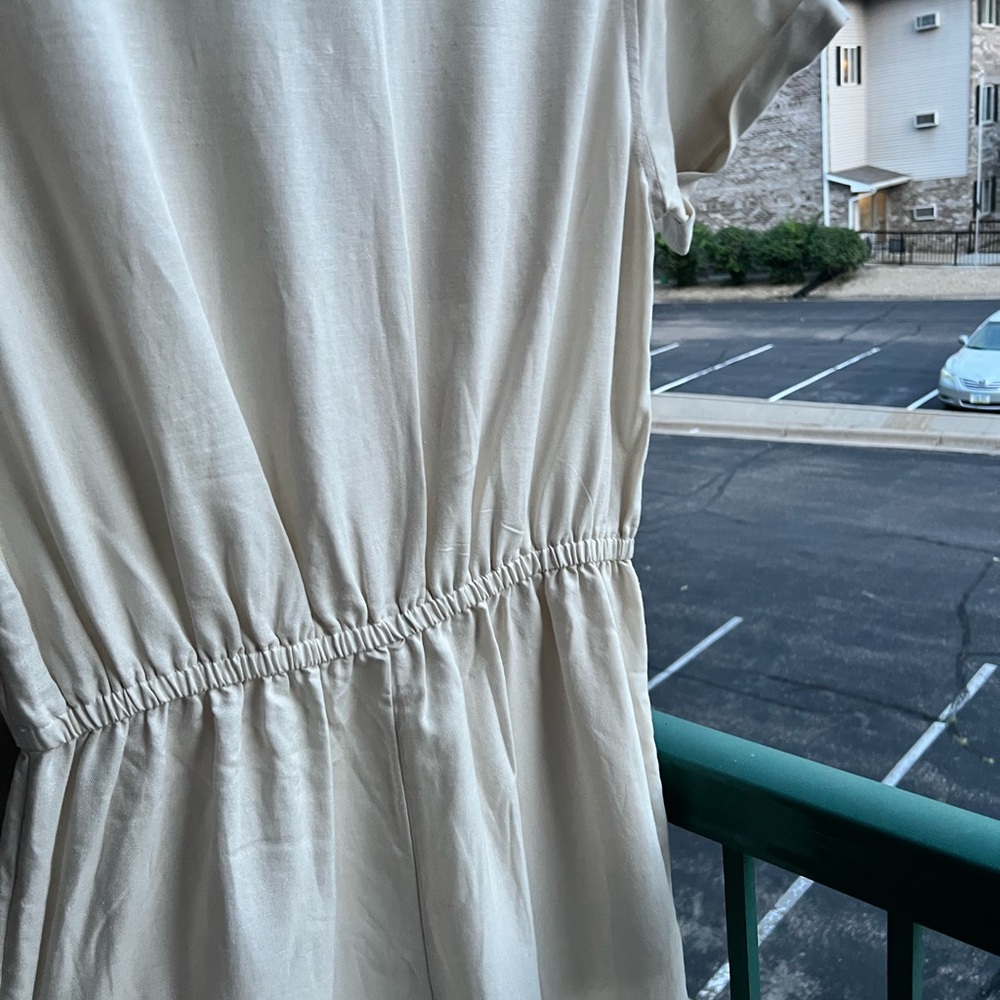 🆕 Japna Linen Cotton Blend Jumpsuit Size L Utility Style Minimalist Casual - Picture 13 of 15